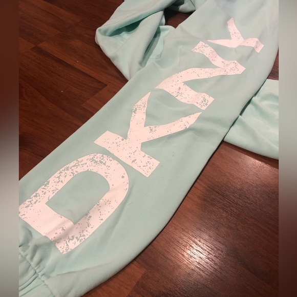 DKNY Sweatpants. Size small. Has drawstring. Light teal color. Very soft. - Picture 4 of 9